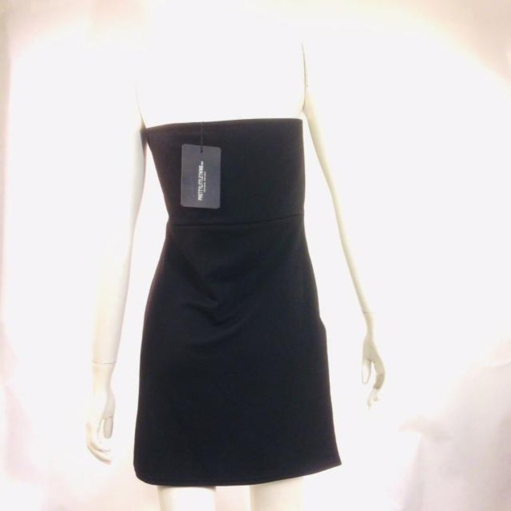 Pretty Little Thing Black Bandeau Dress - NWT - Picture 3 of 8